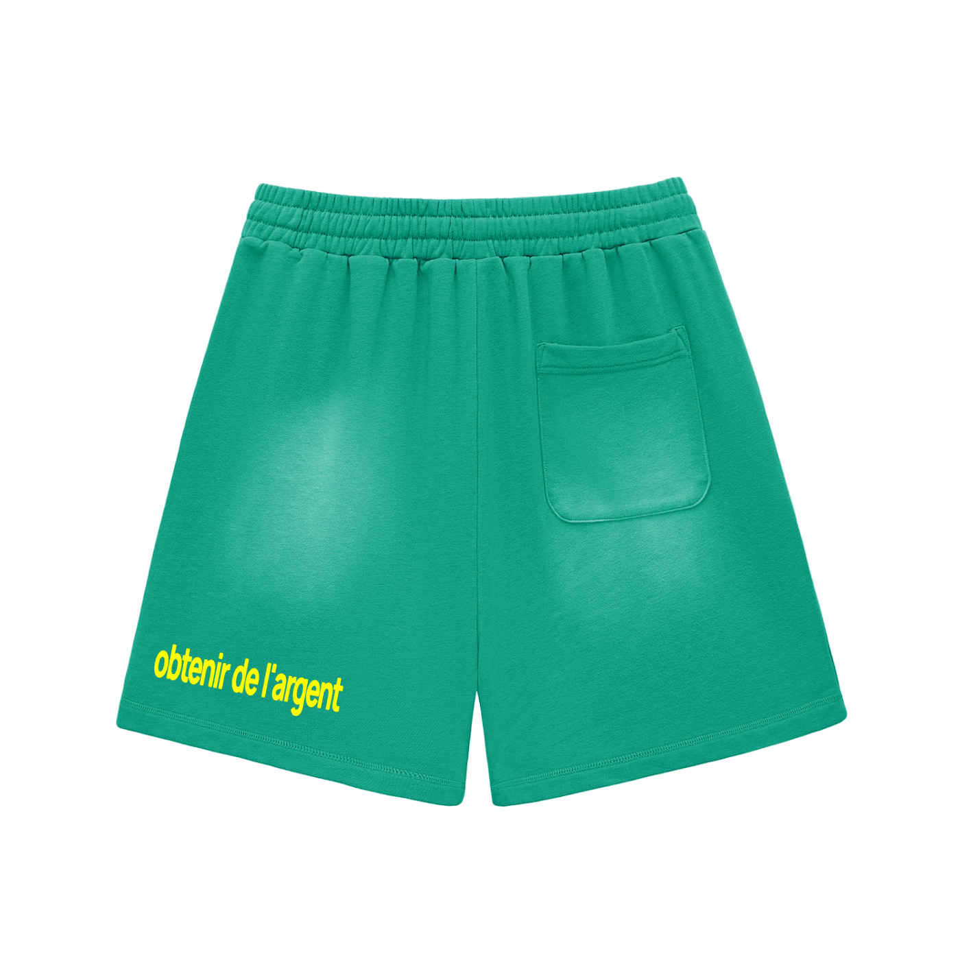 Sun Fade Raw Edge Cotton Shorts