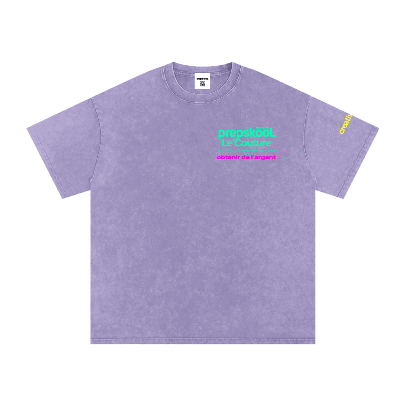 Snow Washed Oversized Cotton Tee