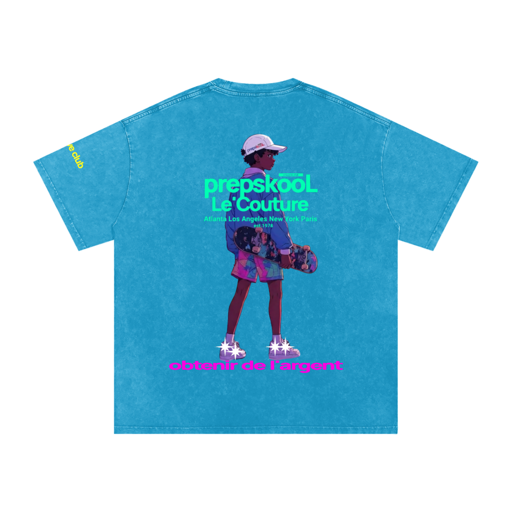 Snow Washed Oversized Cotton Tee