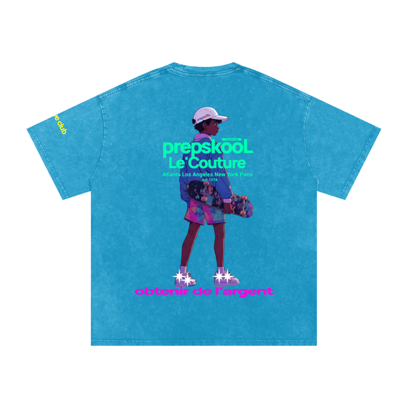 Snow Washed Oversized Cotton Tee