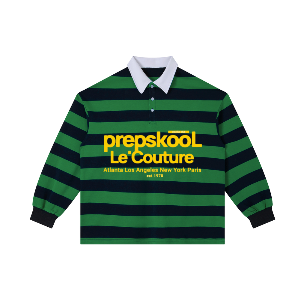 Color Block Stripe Polo Shirt