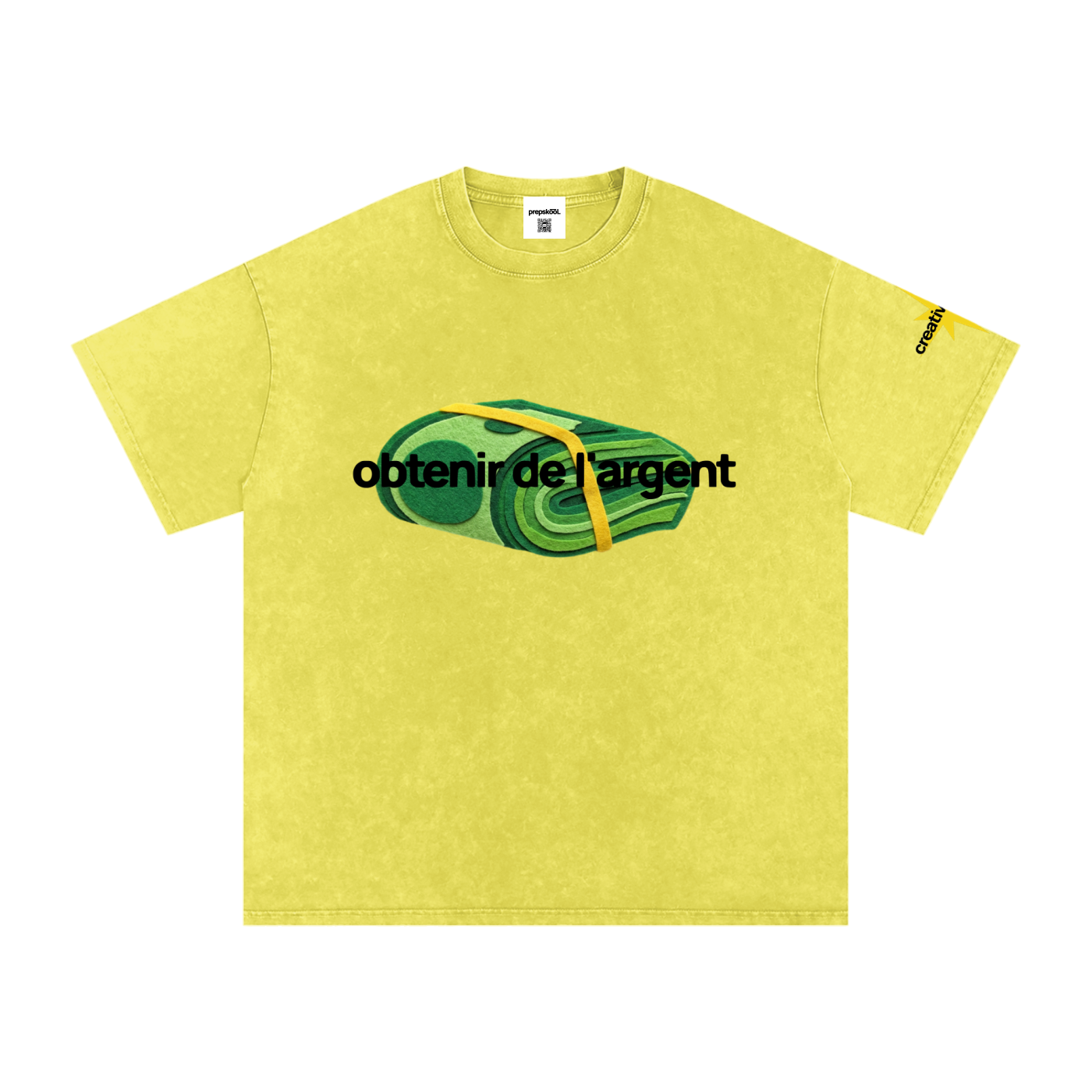 Snow Washed Oversized Cotton T-Shirt