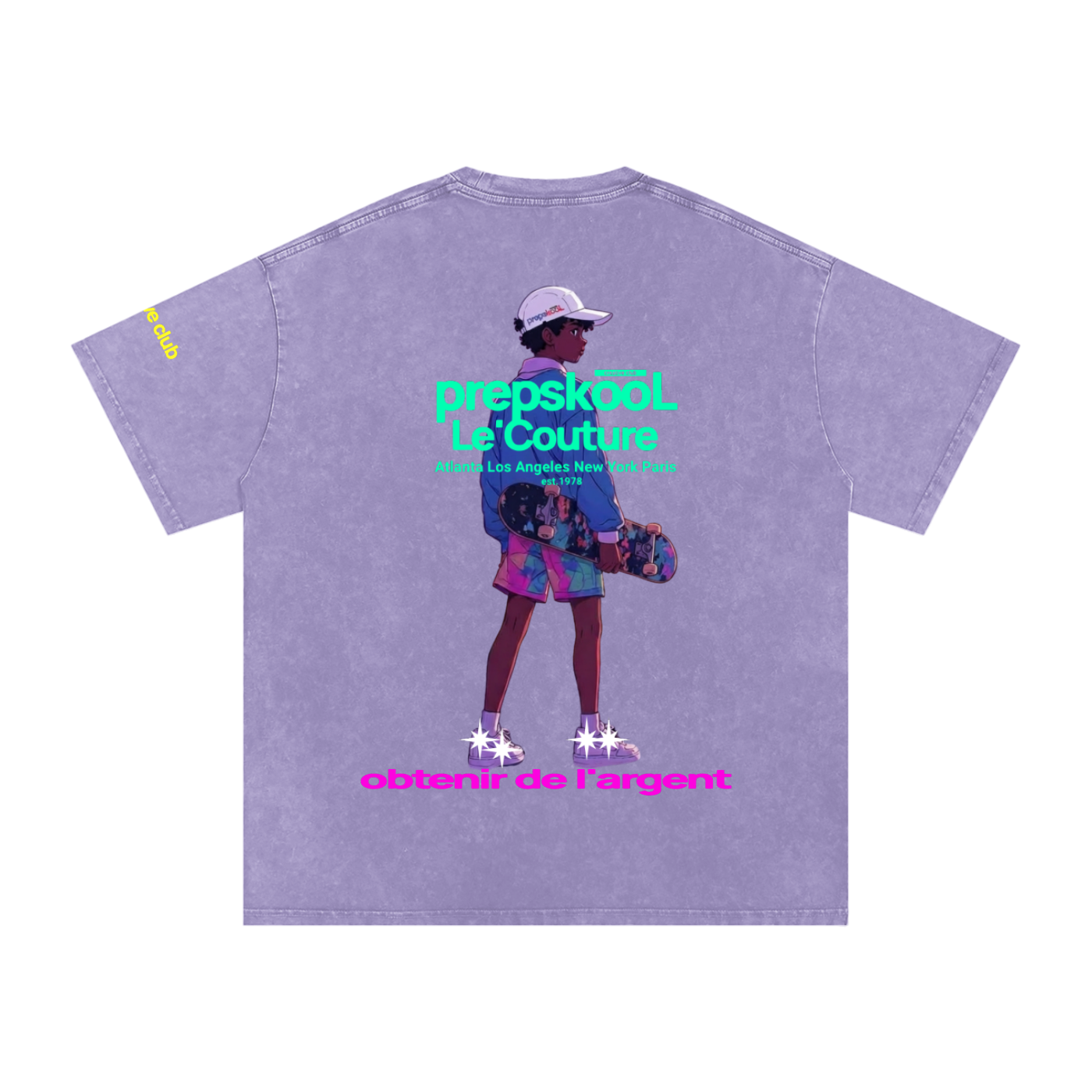 Snow Washed Oversized Cotton Tee