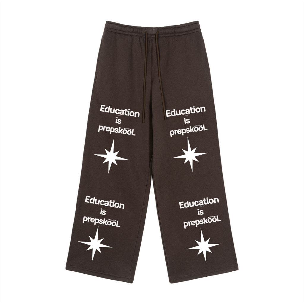 Fleece Drawstring Straight-Leg Sweatpants