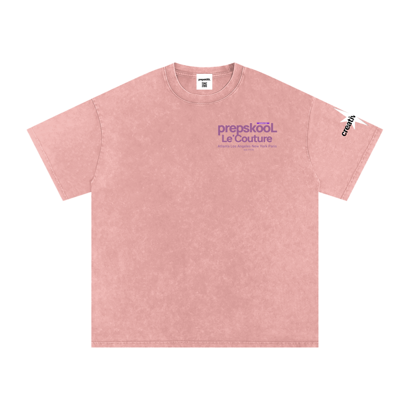 Snow Washed Oversized Cotton T-Shirt