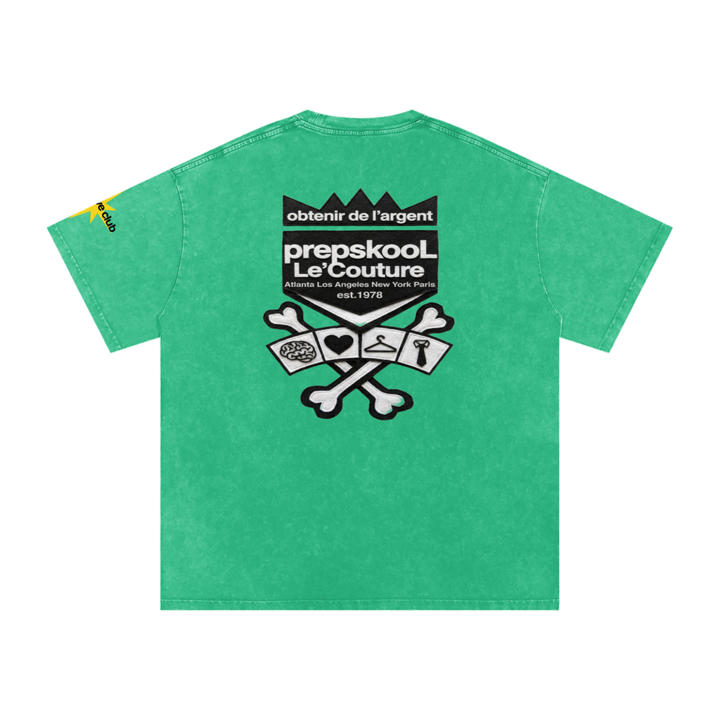 Snow Washed Oversized Cotton T-Shirt