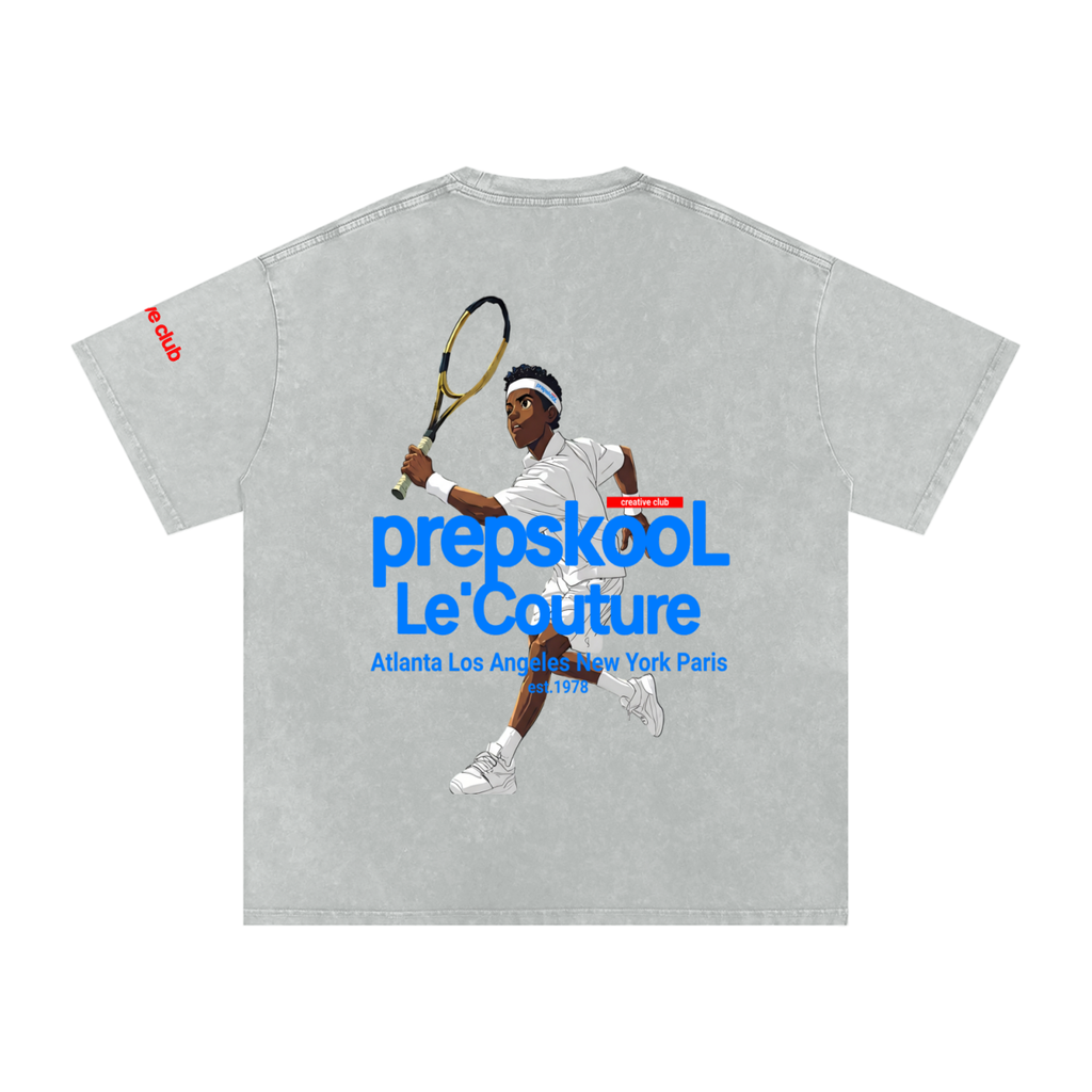 Snow Washed Oversized Cotton T-Shirt