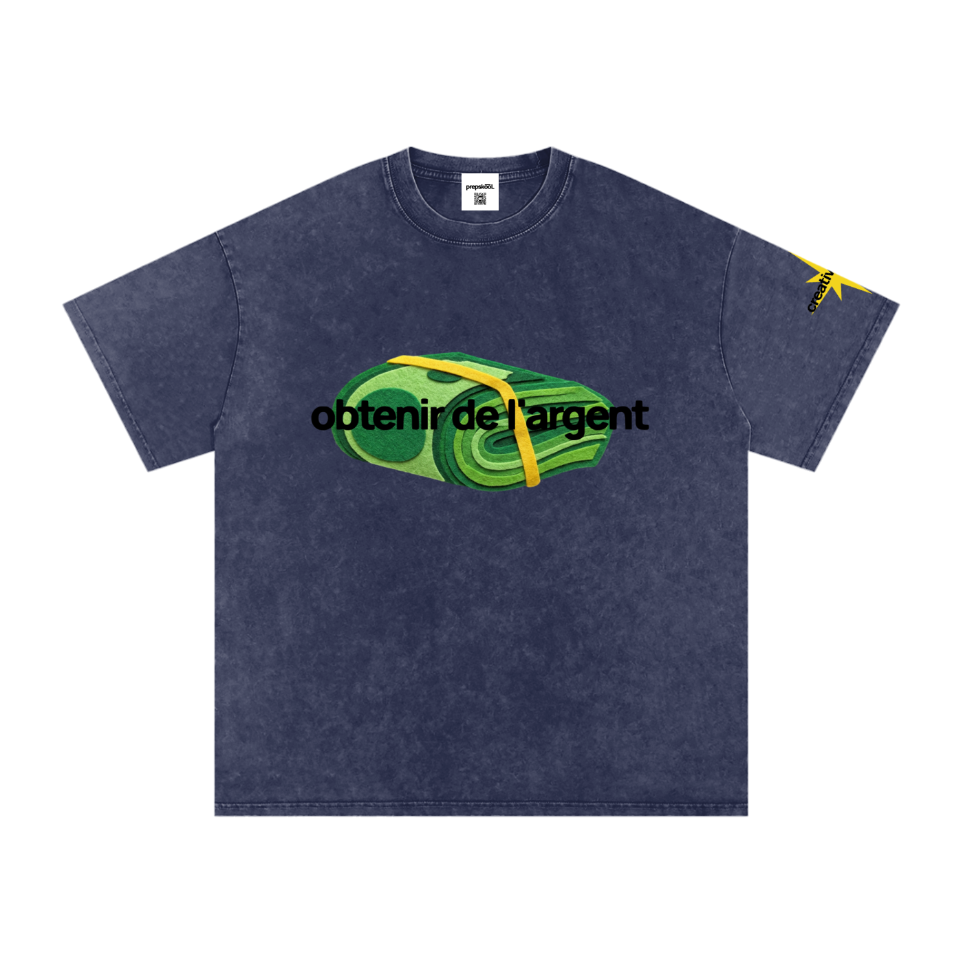 Snow Washed Oversized Cotton T-Shirt