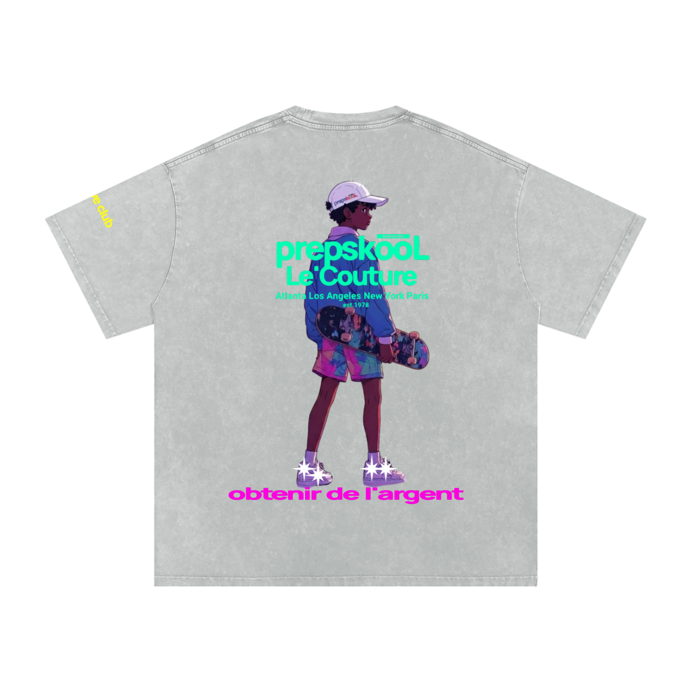 Snow Washed Oversized Cotton Tee