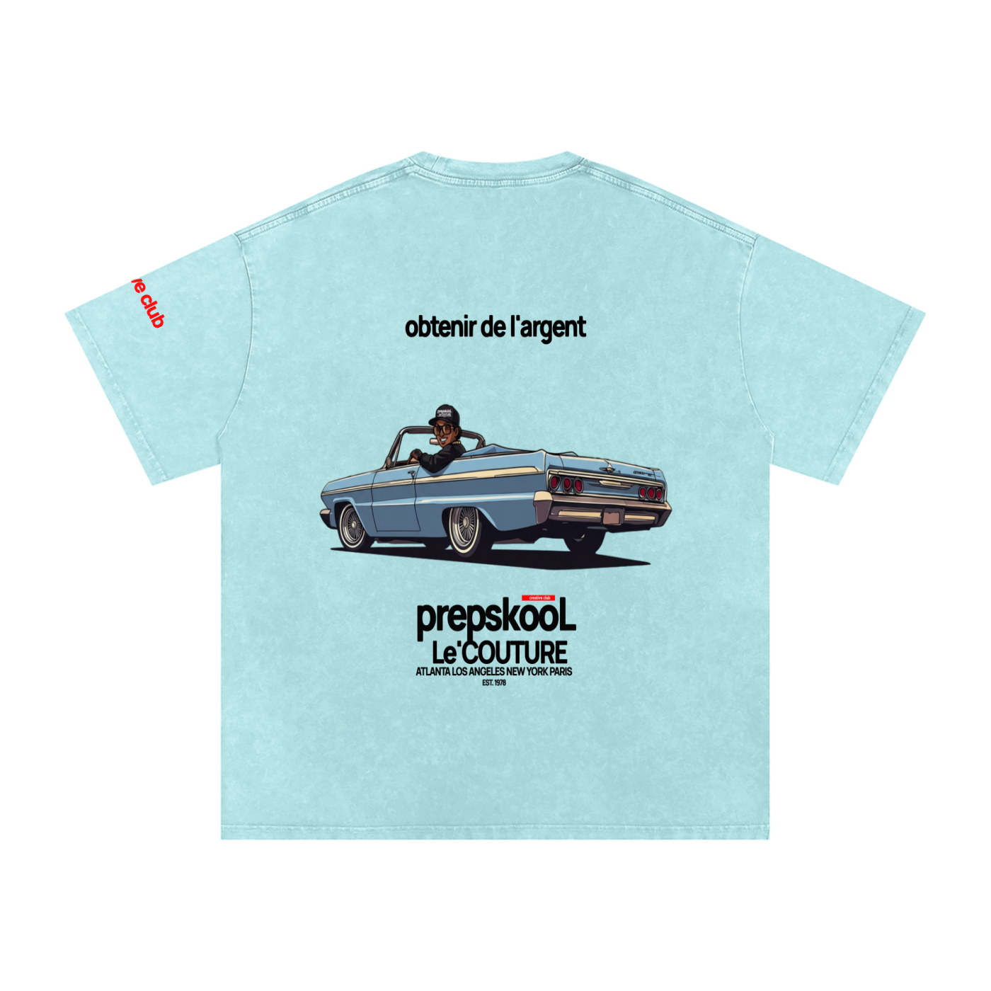 Snow Washed Oversized Cotton T-Shirt