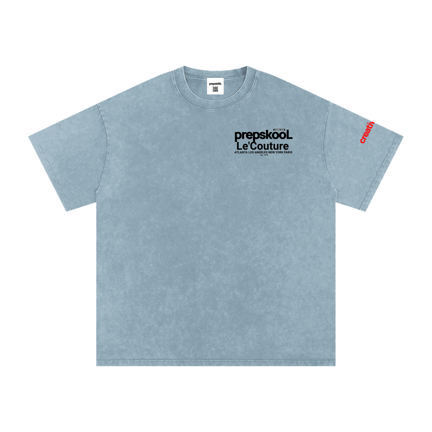Snow Washed Oversized Cotton T-Shirt