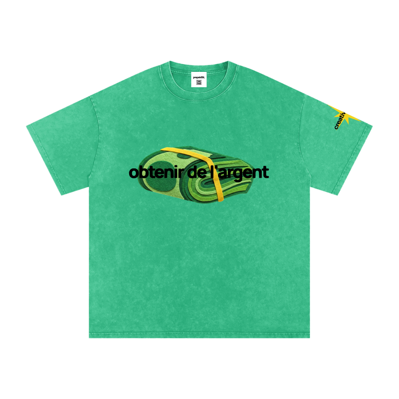 Snow Washed Oversized Cotton T-Shirt