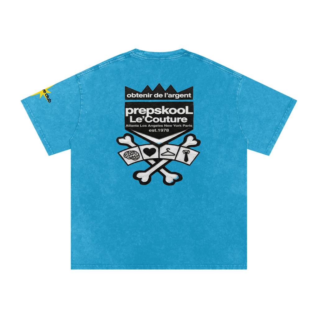 Snow Washed Oversized Cotton T-Shirt