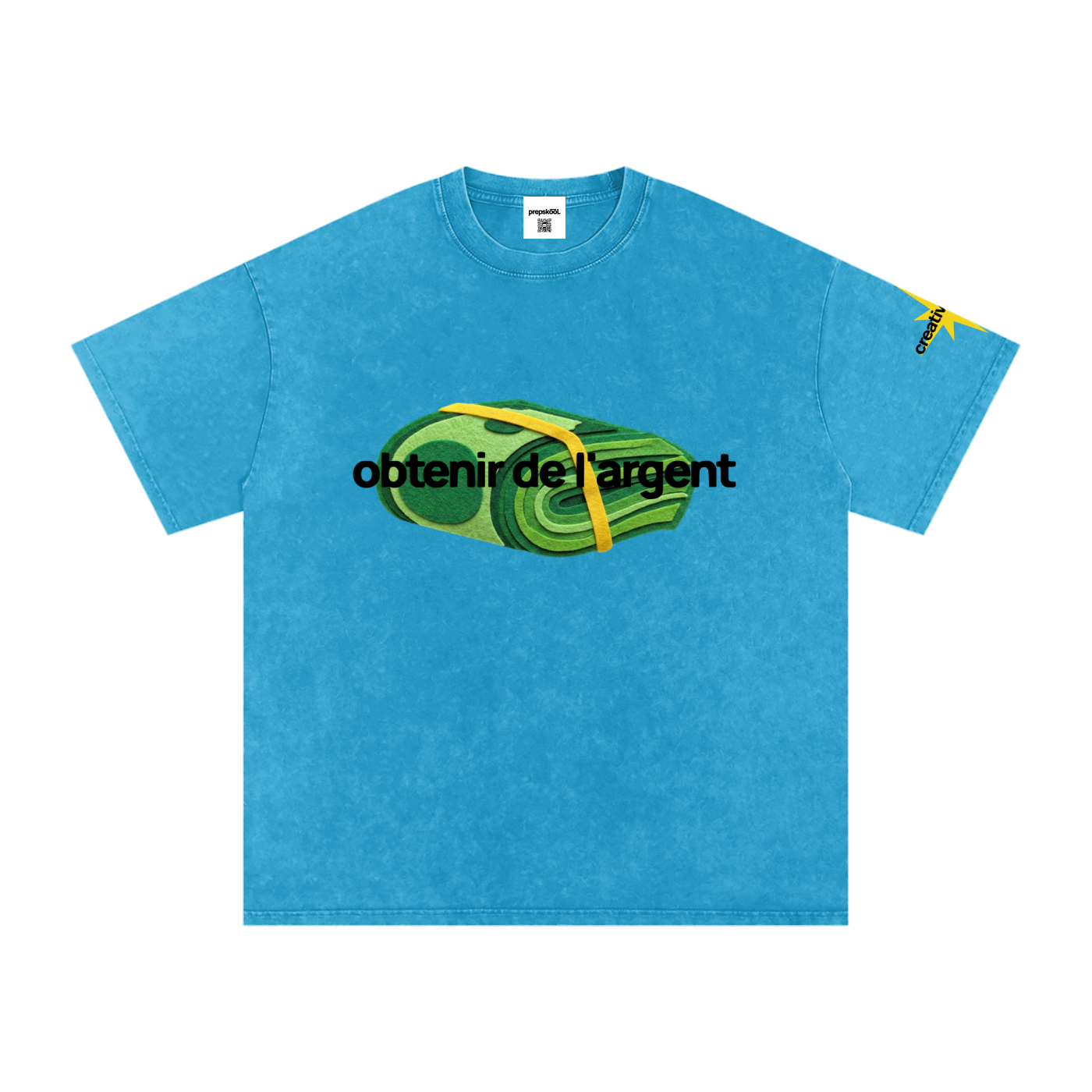 Snow Washed Oversized Cotton T-Shirt