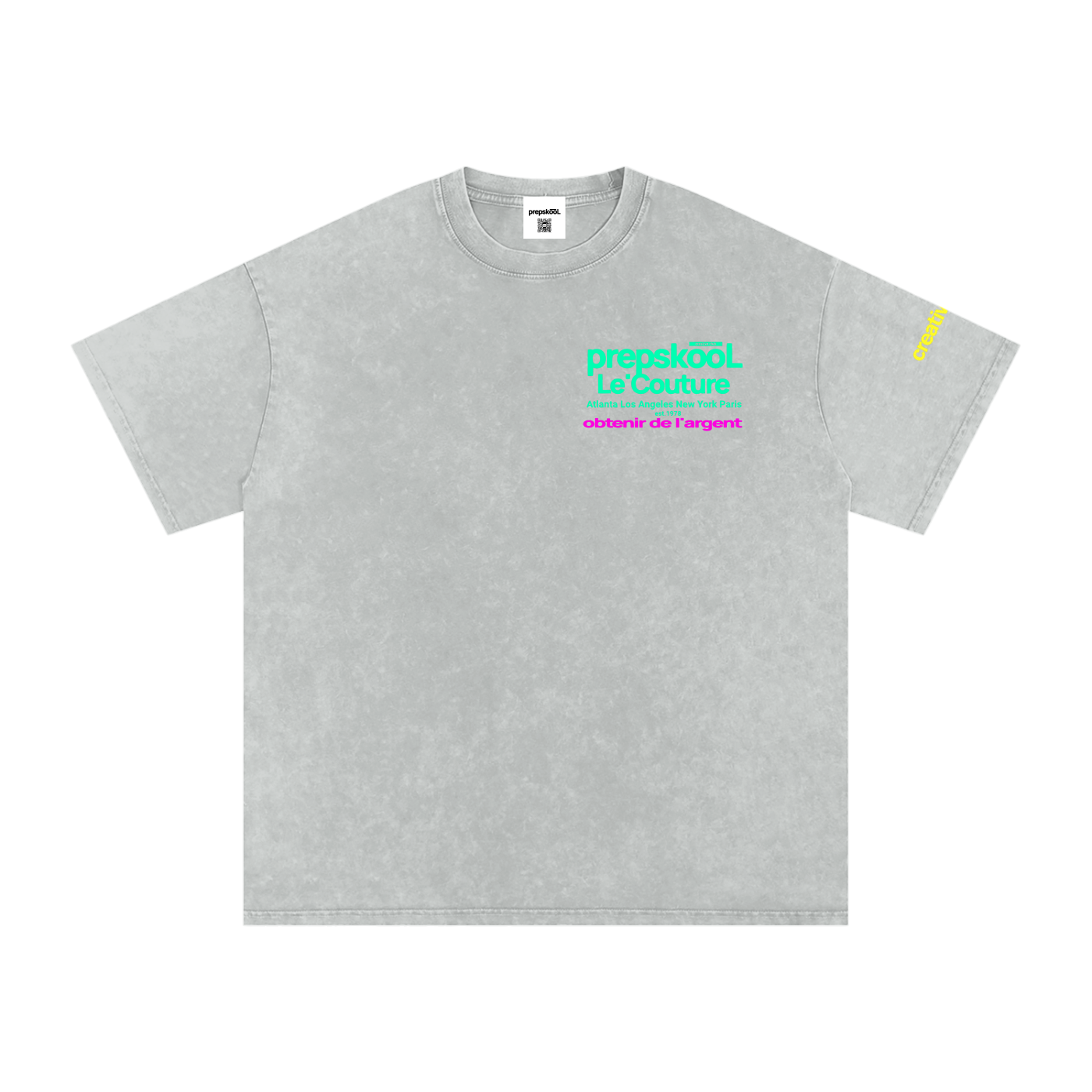 Snow Washed Oversized Cotton Tee