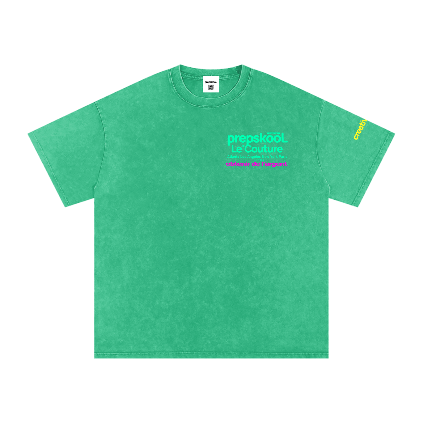 Snow Washed Oversized Cotton Tee