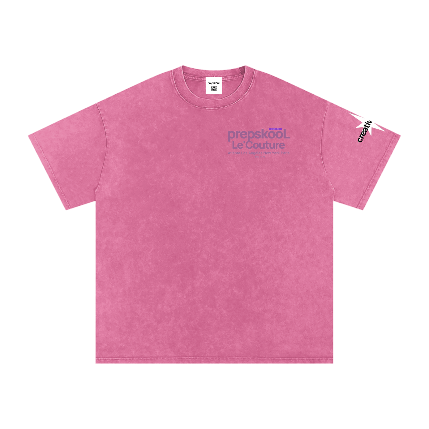 Snow Washed Oversized Cotton T-Shirt