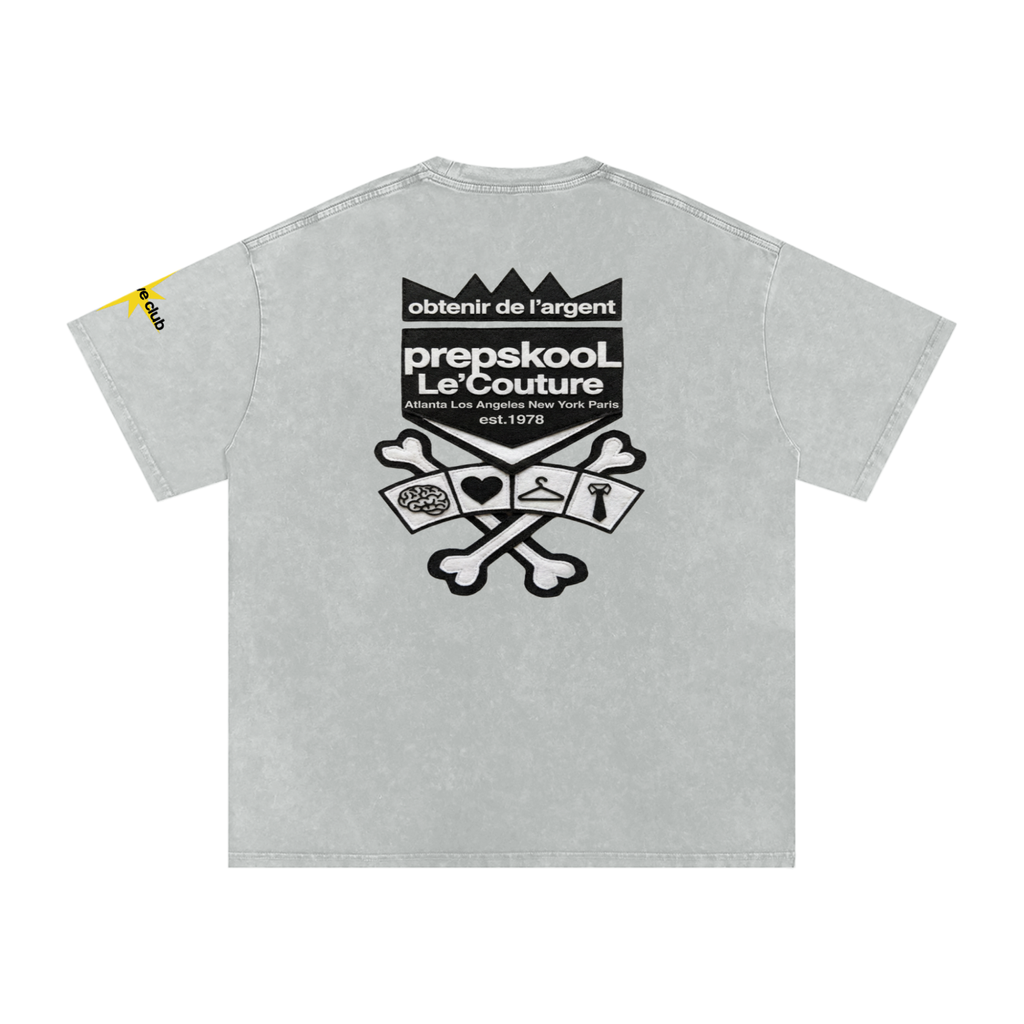 Snow Washed Oversized Cotton T-Shirt