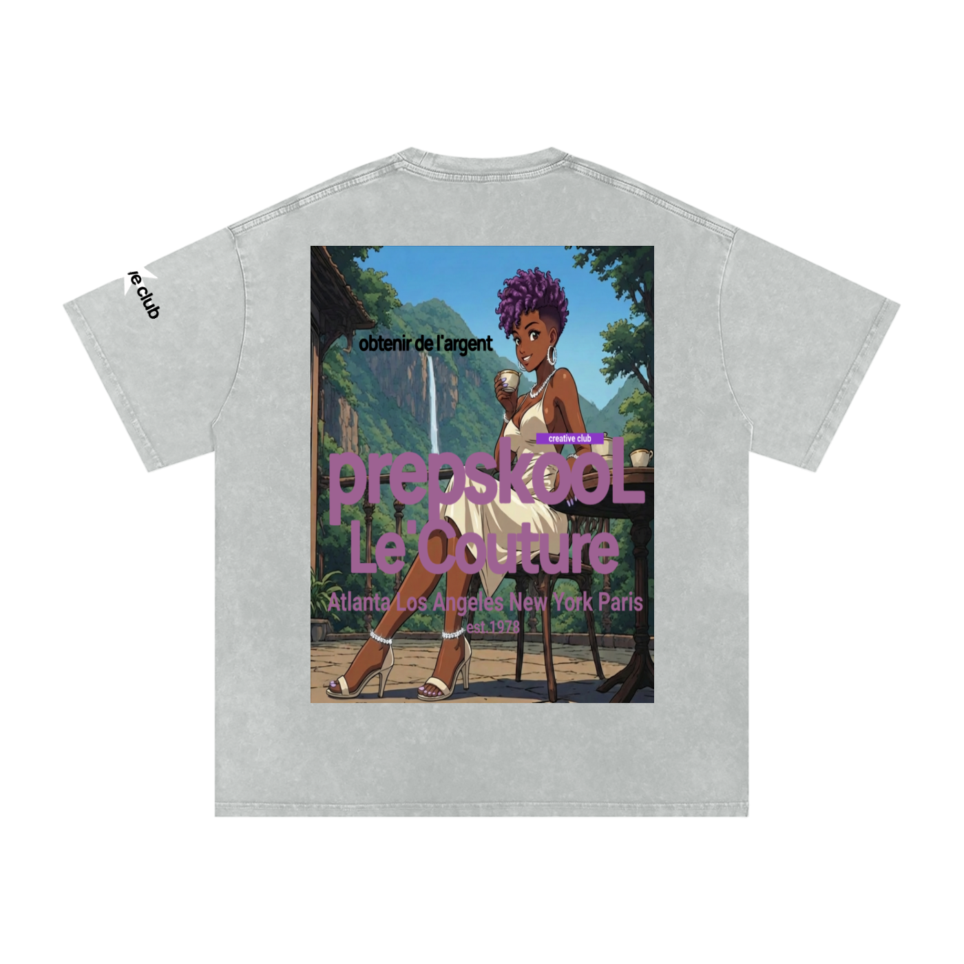 Snow Washed Oversized Cotton T-Shirt