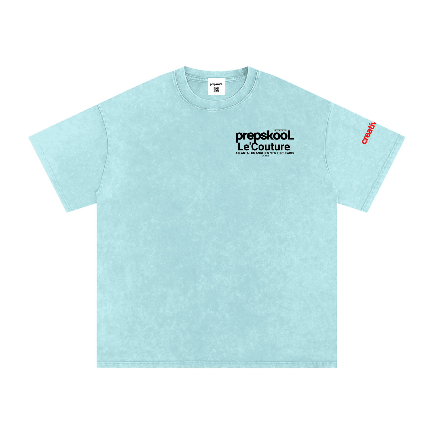 Snow Washed Oversized Cotton T-Shirt