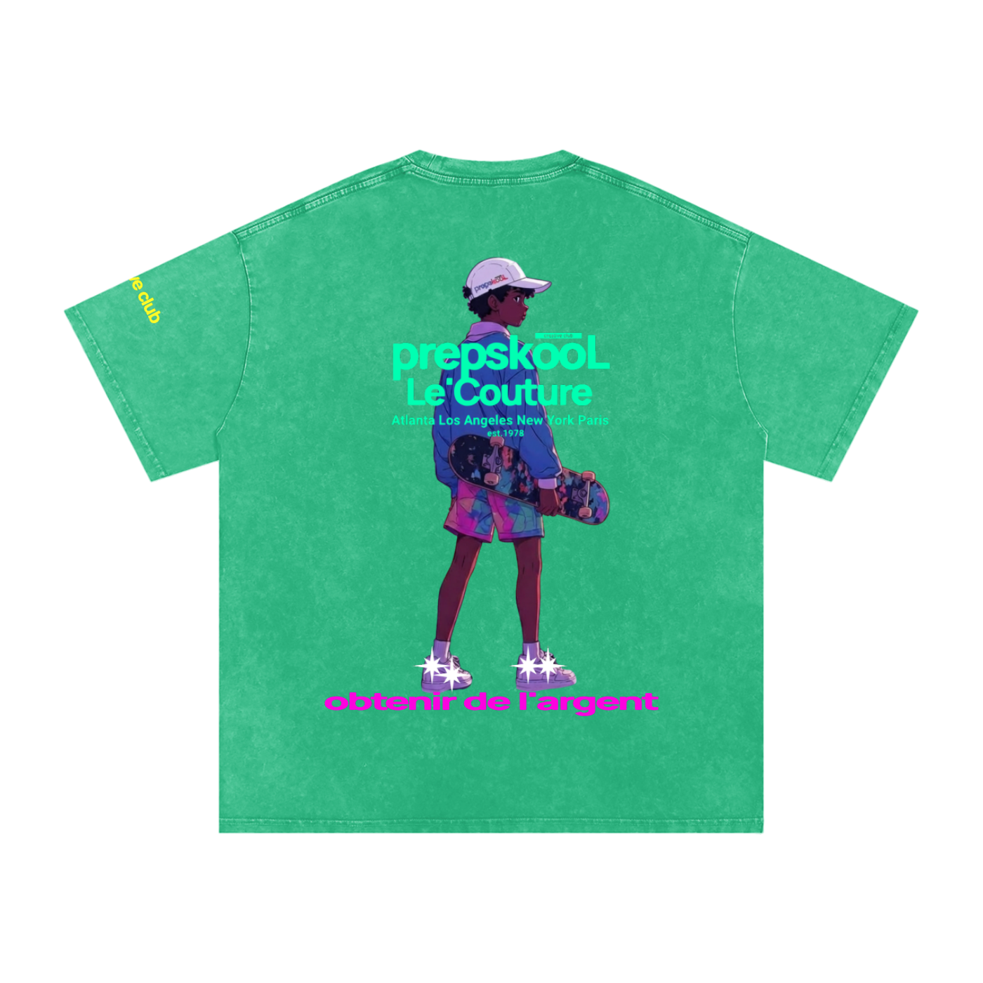 Snow Washed Oversized Cotton Tee