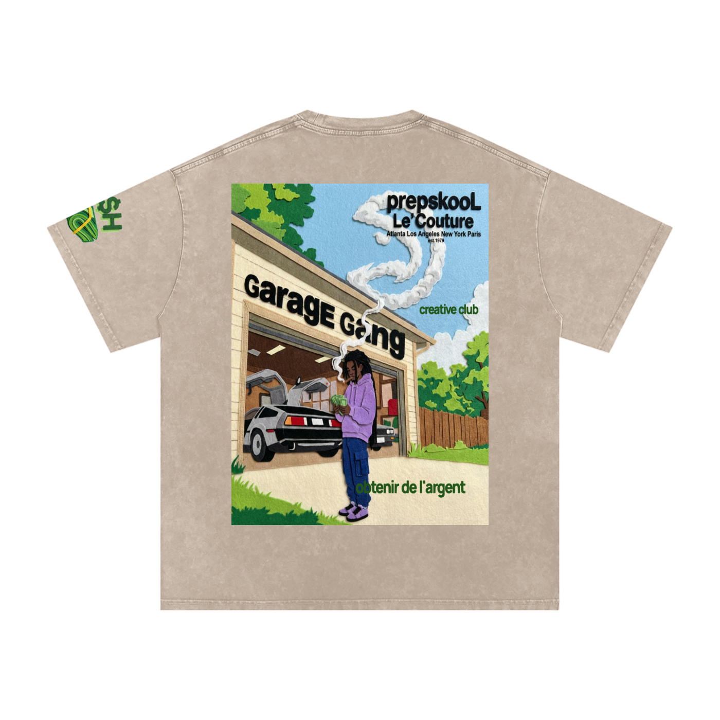 Snow Washed Oversized Cotton T-Shirt