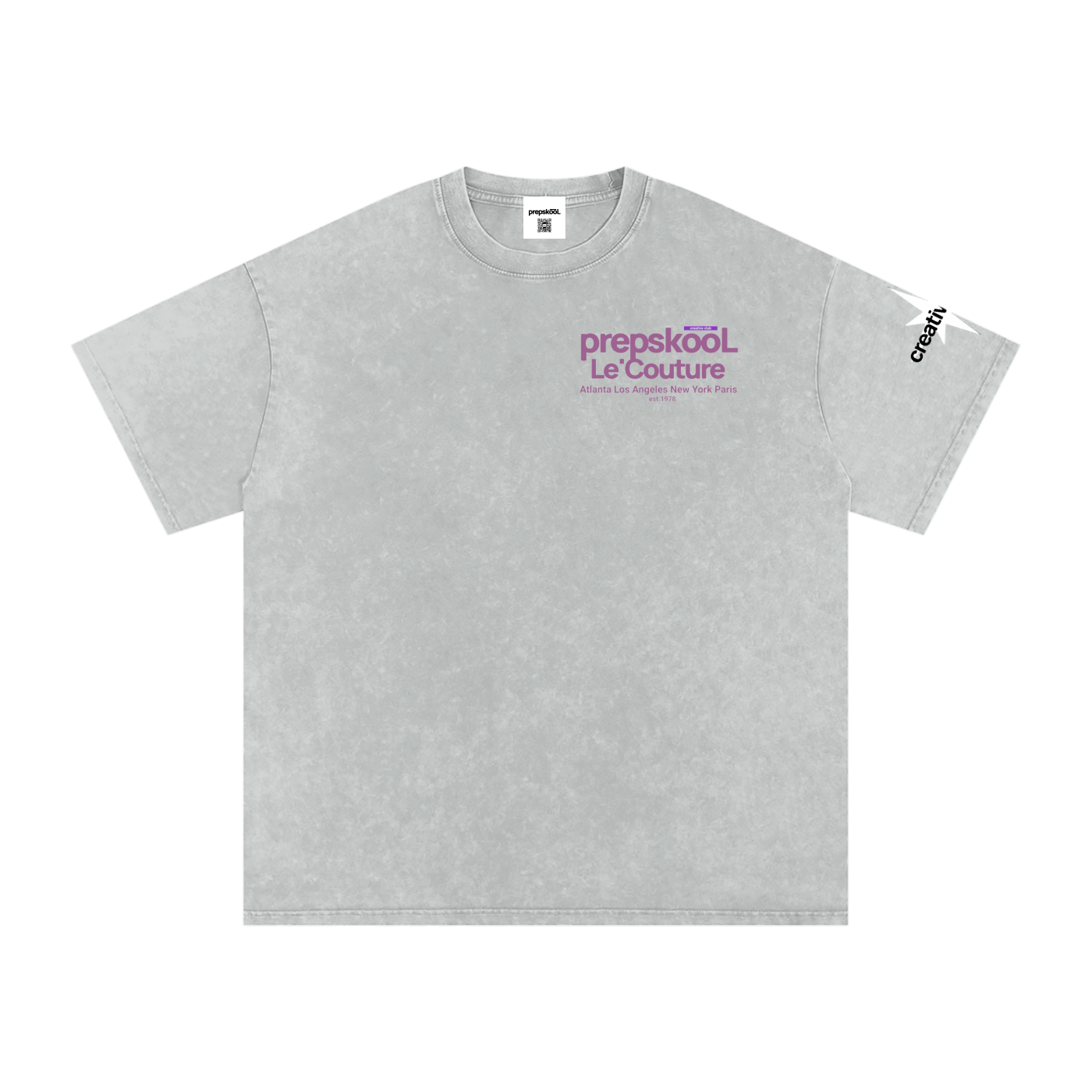 Snow Washed Oversized Cotton T-Shirt