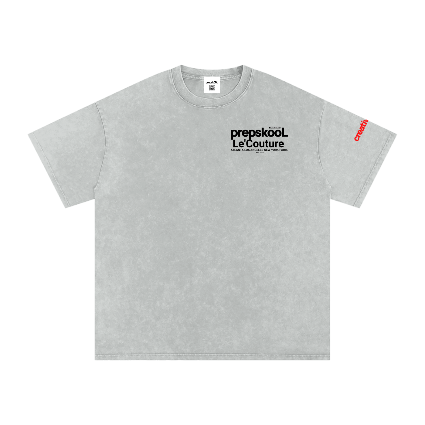 Snow Washed Oversized Cotton T-Shirt