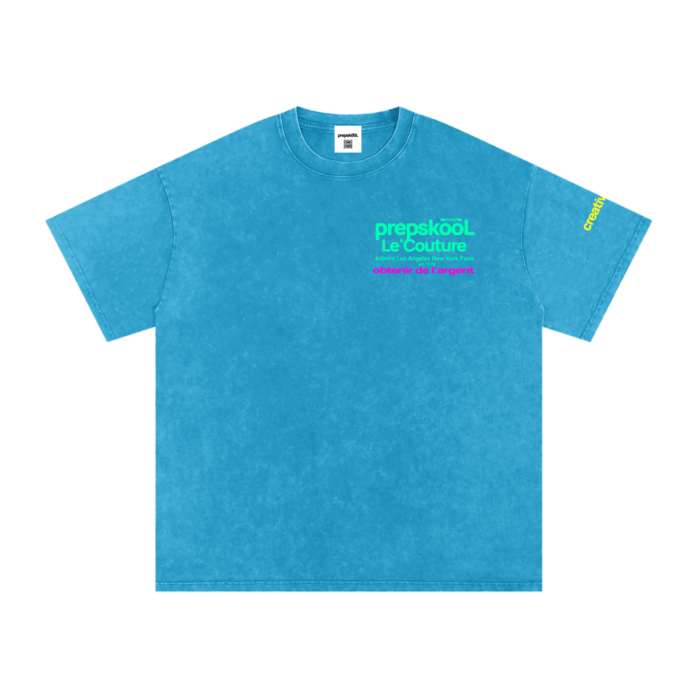 Snow Washed Oversized Cotton Tee