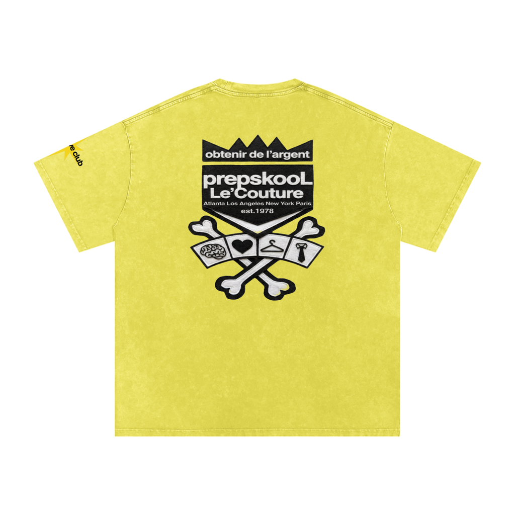 Snow Washed Oversized Cotton T-Shirt